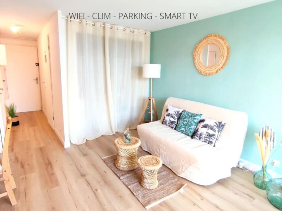L'Escapade : Charmant T2 -Parking Gratuit, Piscine, Wifi, Clim Груиссан Экстерьер фото